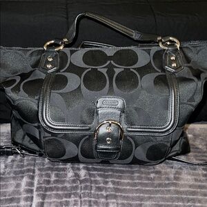 Coach Black Signature Handbag